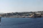 Le port de Rhodes durant l'approche